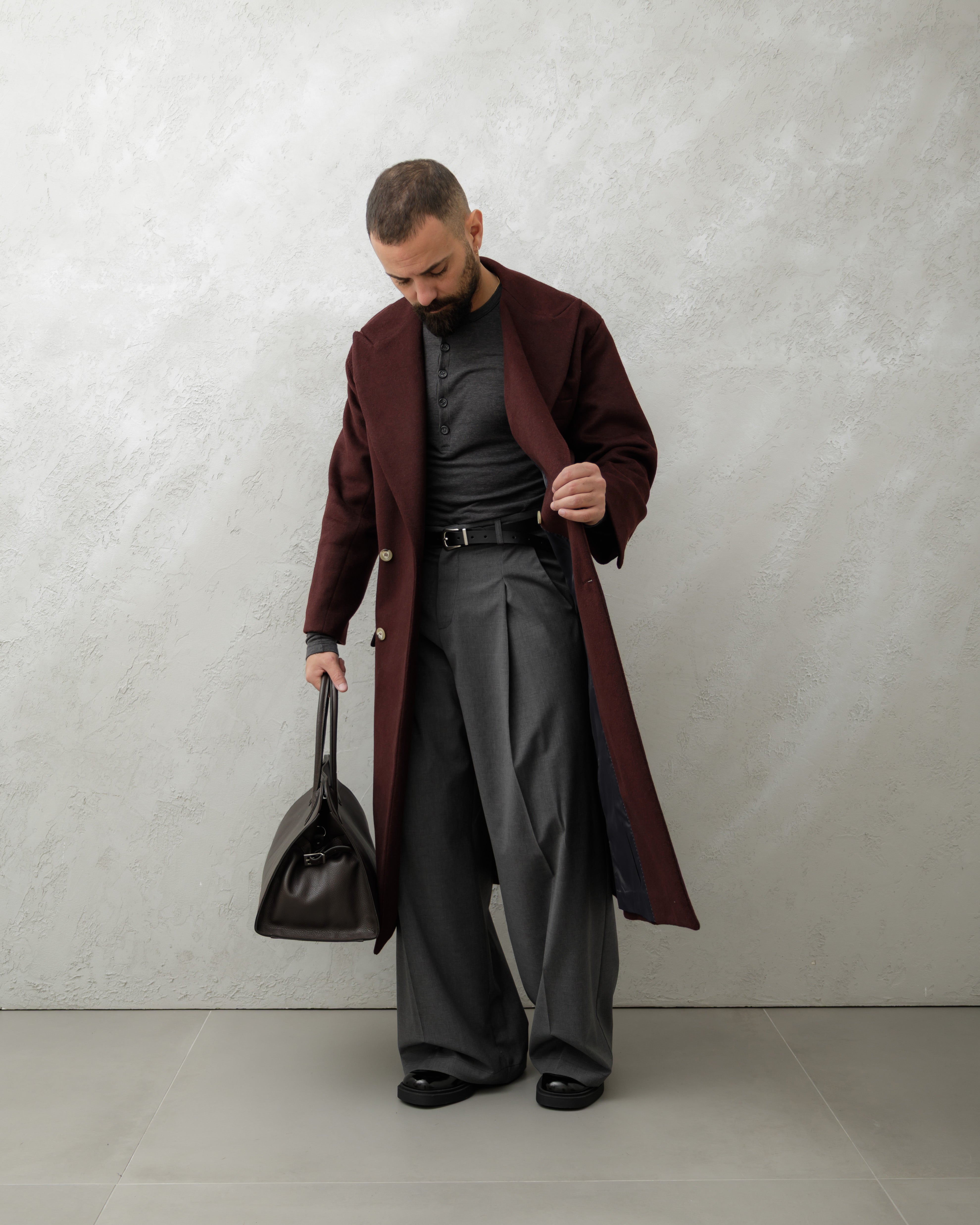 CAPPOTTO IN LANA Testa di moro