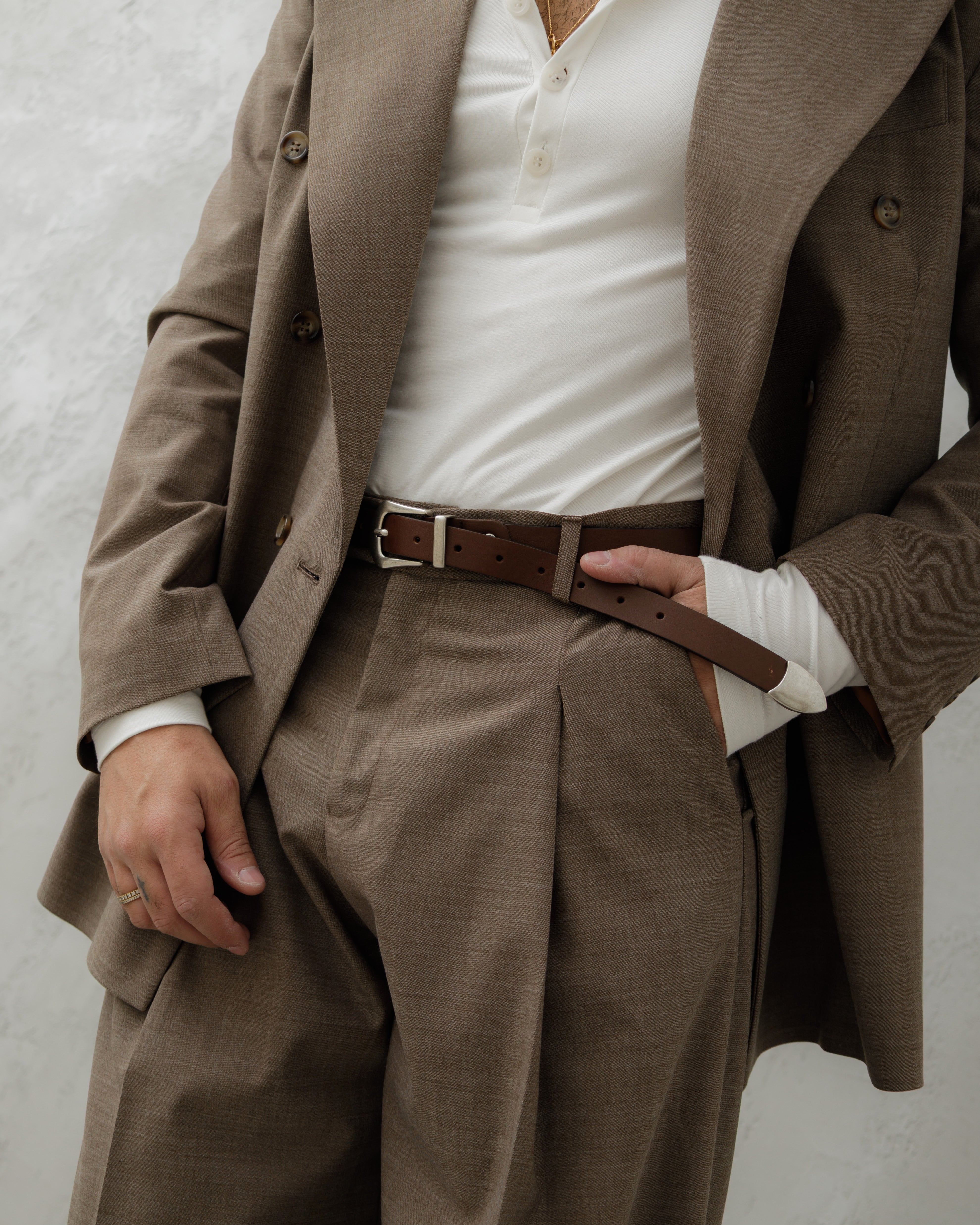 CINTURA IN PELLE - TESTA DI MORO 02