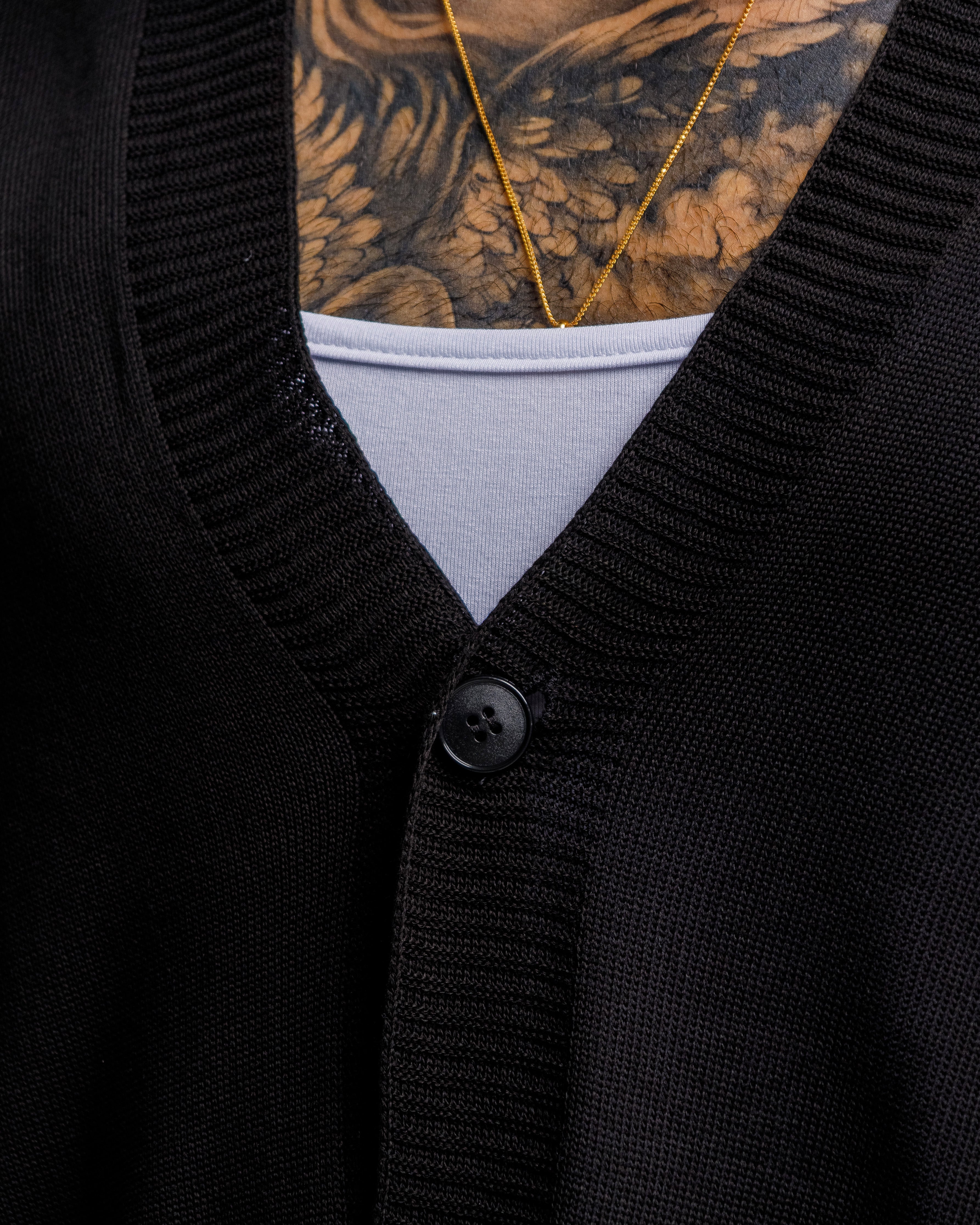Cardigan in cotone - MSS606 NERO