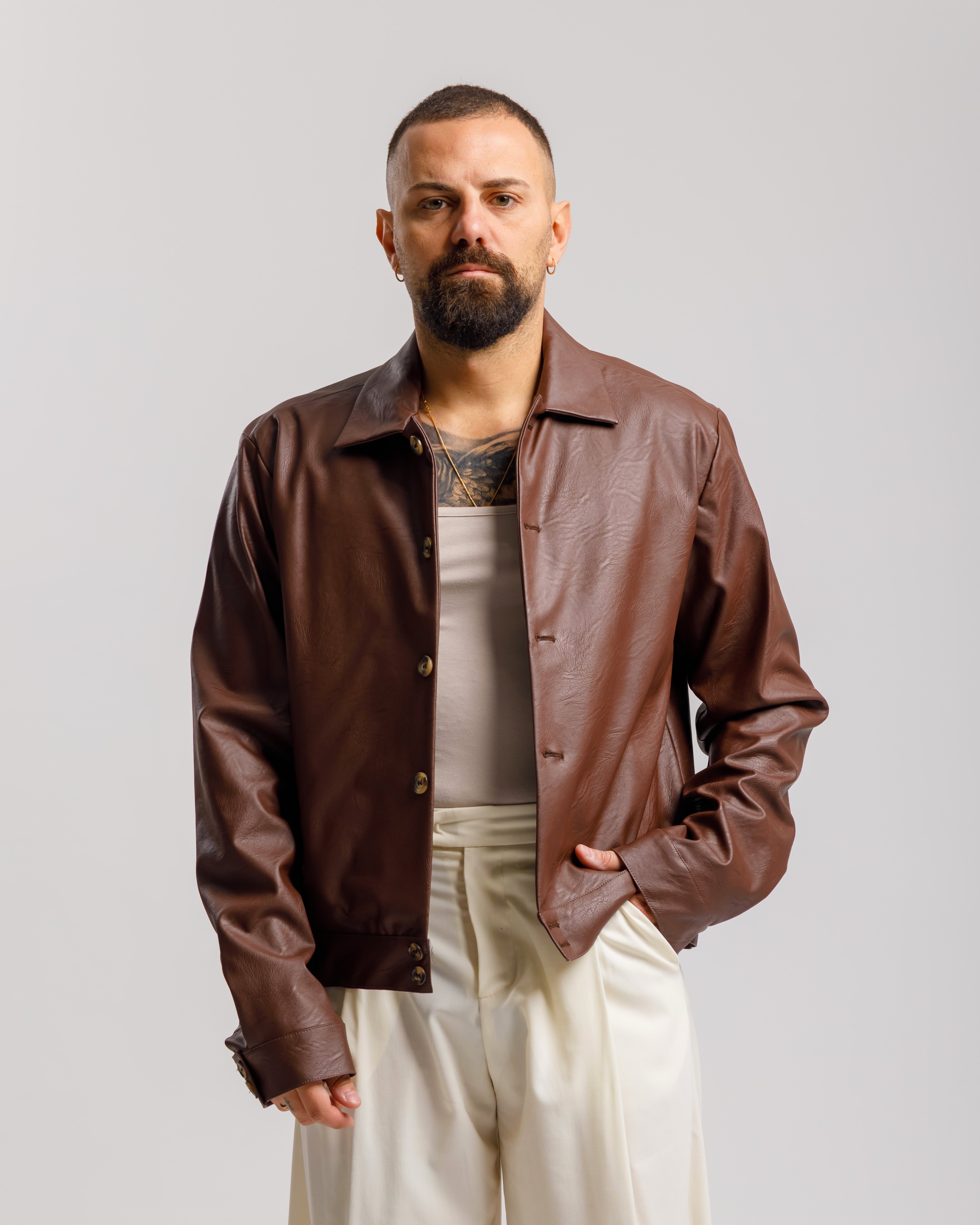 Giacca Crop Ma1019 Lt Testa Di Moro