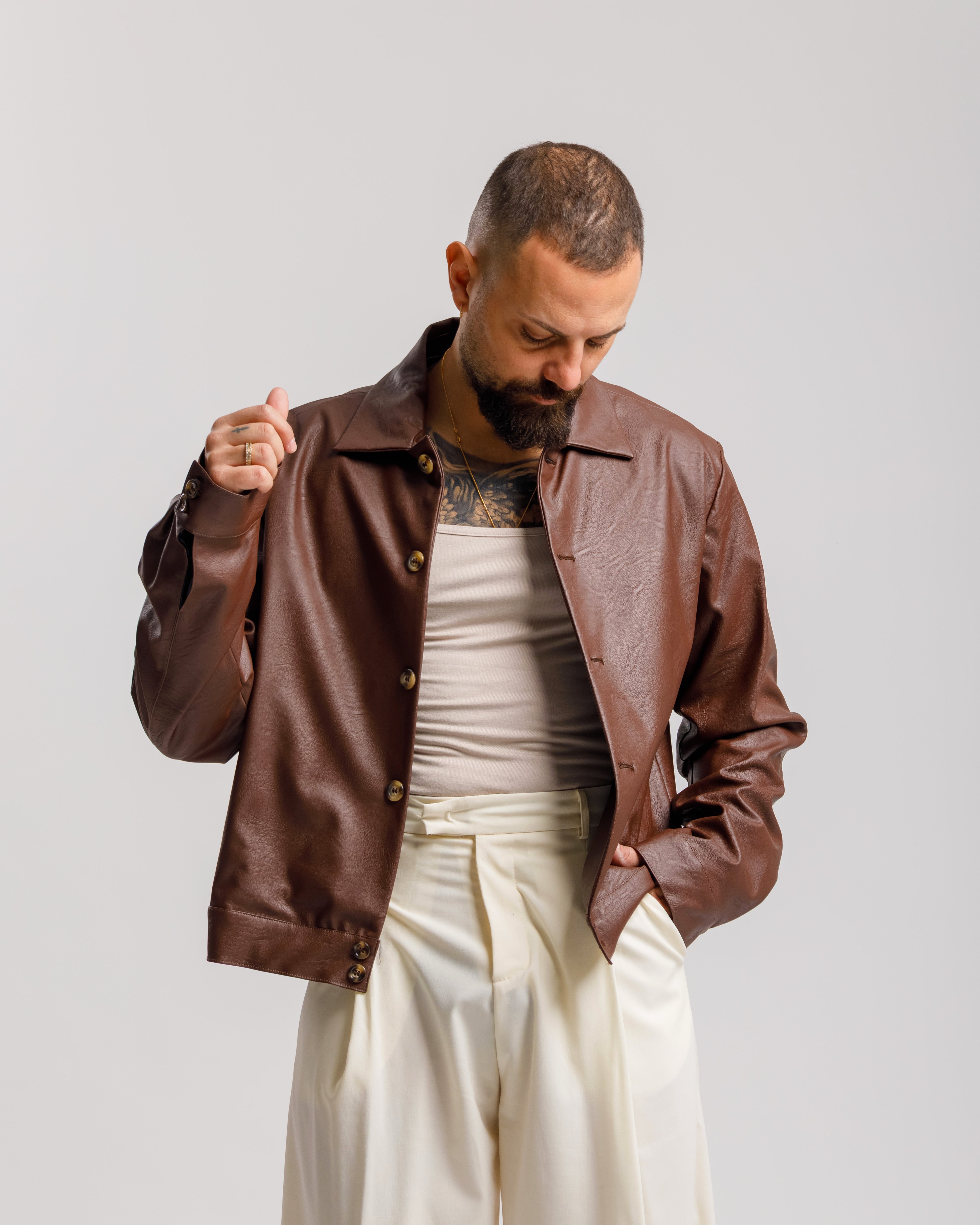 Giacca Crop Ma1019 Lt Testa Di Moro