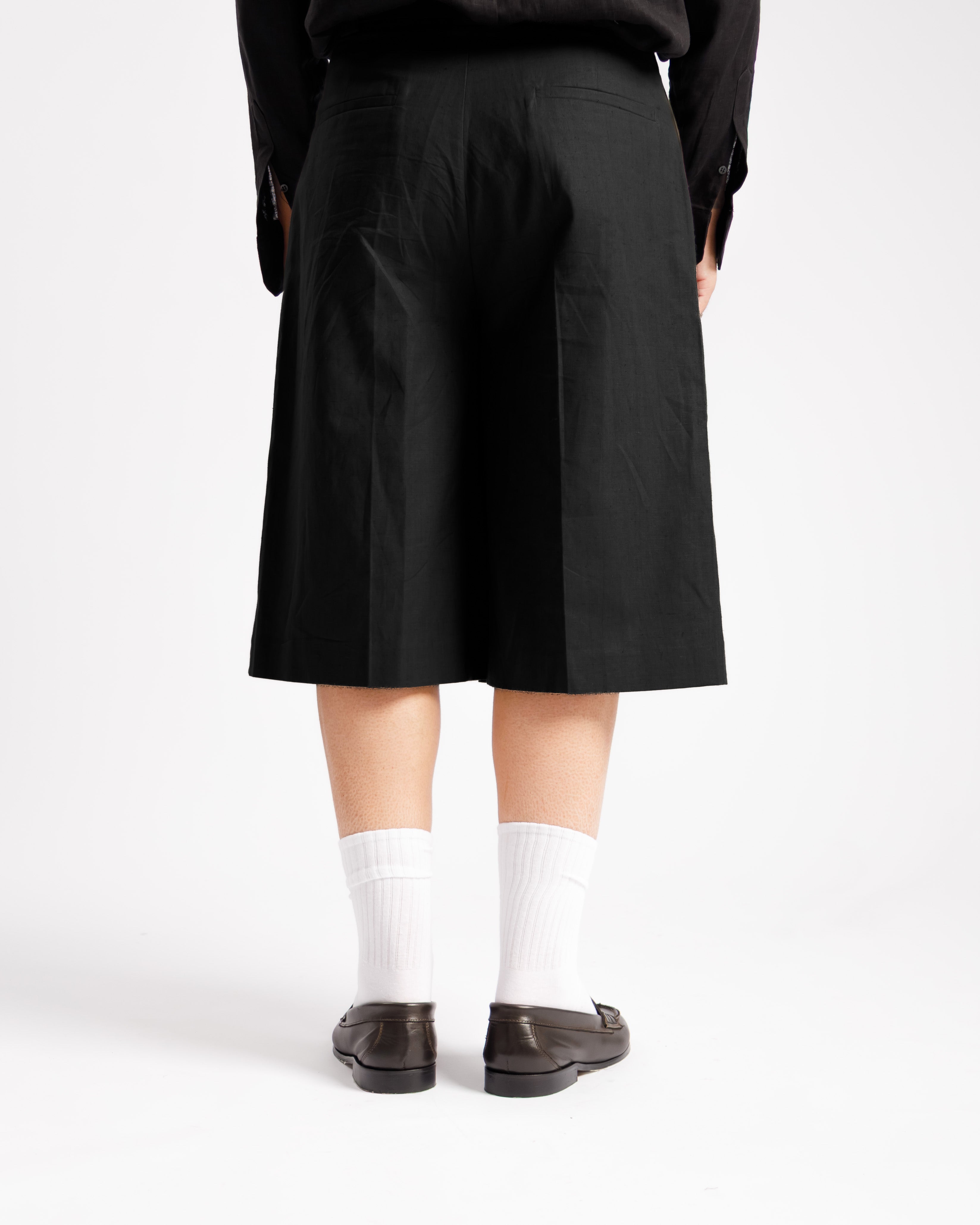 Bermuda in lino  -  Ma10388 nero