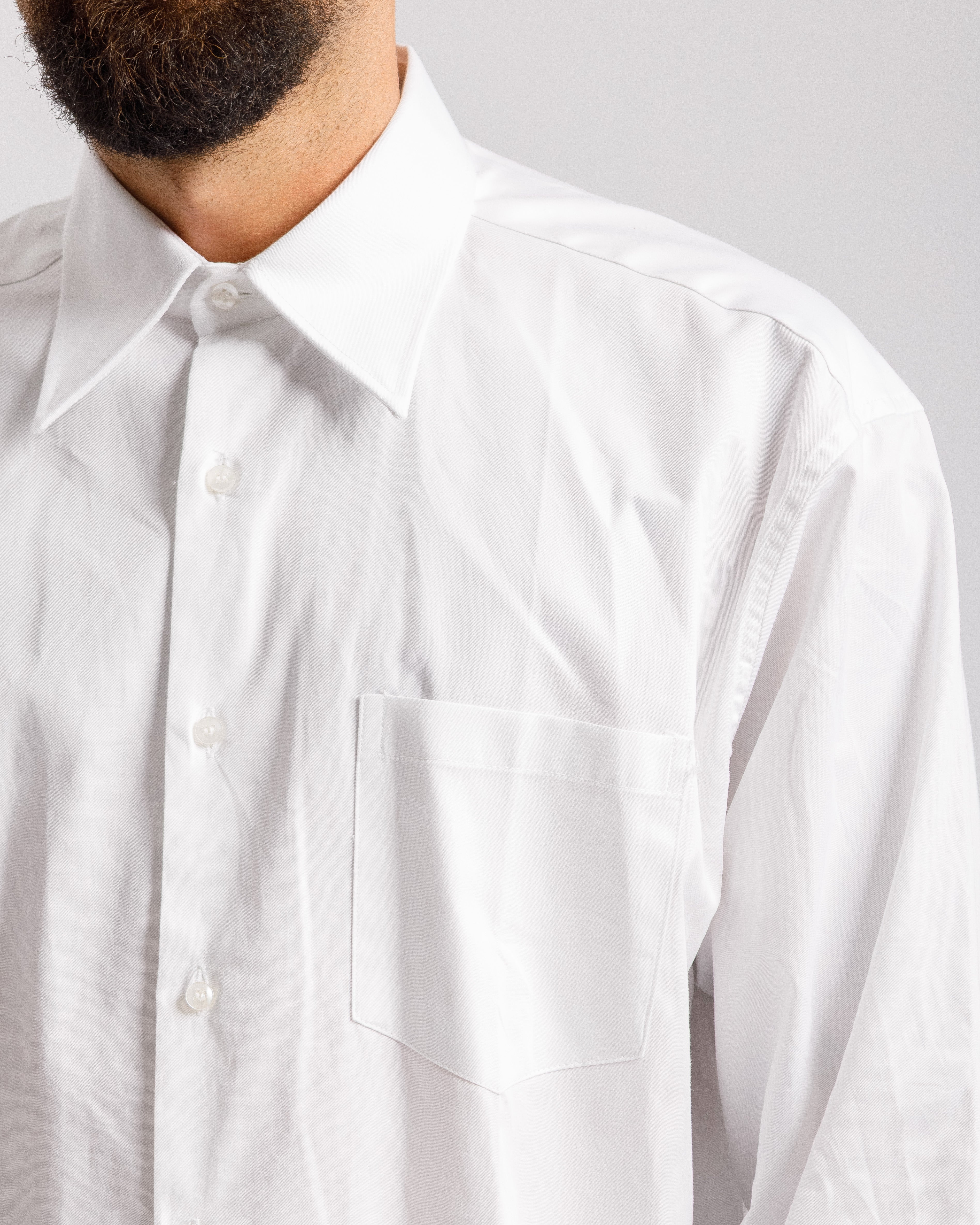 Camicia collo Italiano con tasca - BIANCA