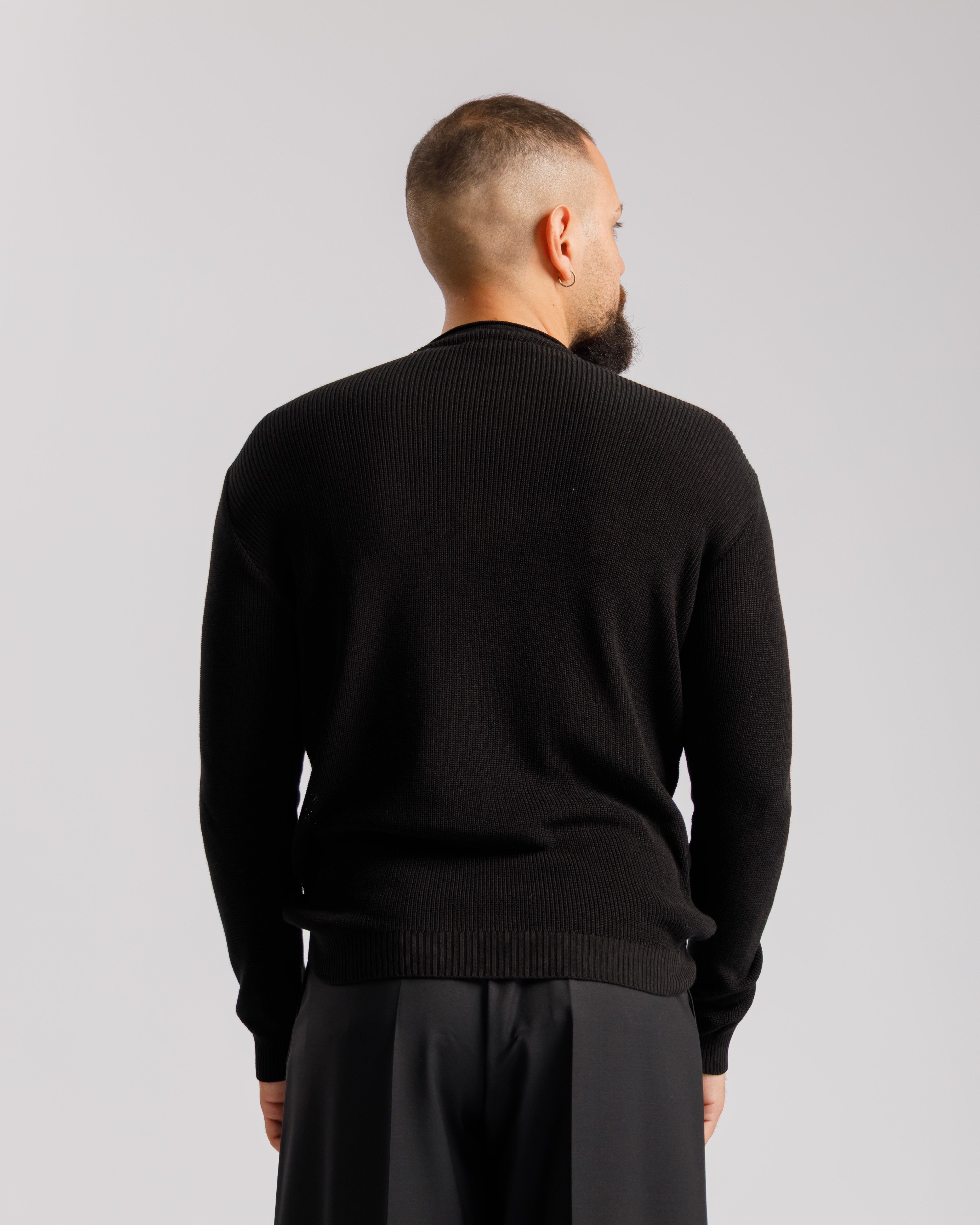 Maglia serafina con stringhe - CL600 nera