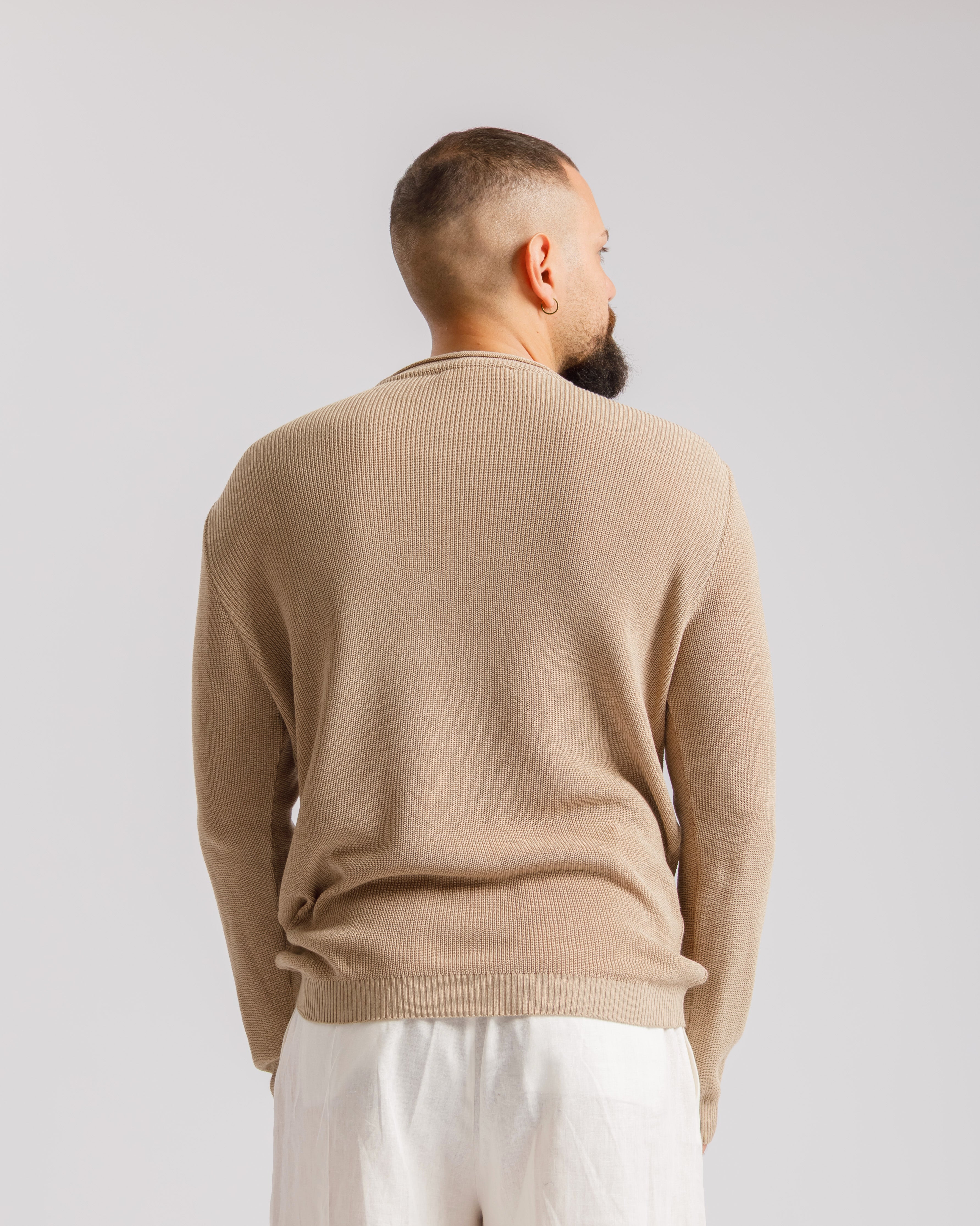 Maglia serafina con stringhe - CL600 sabbia