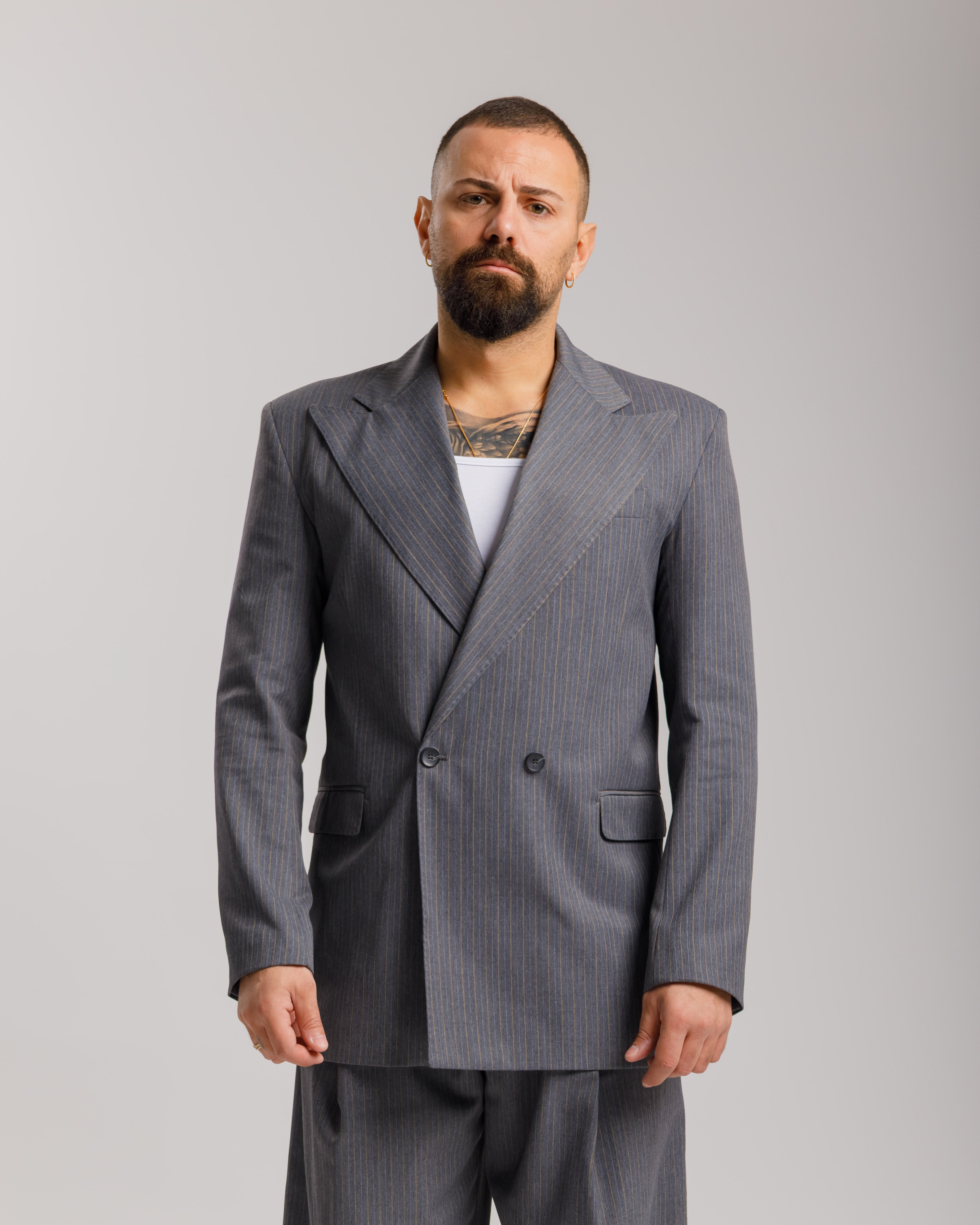 Giacca Milano  -  Ma1046 Grigia Gessata