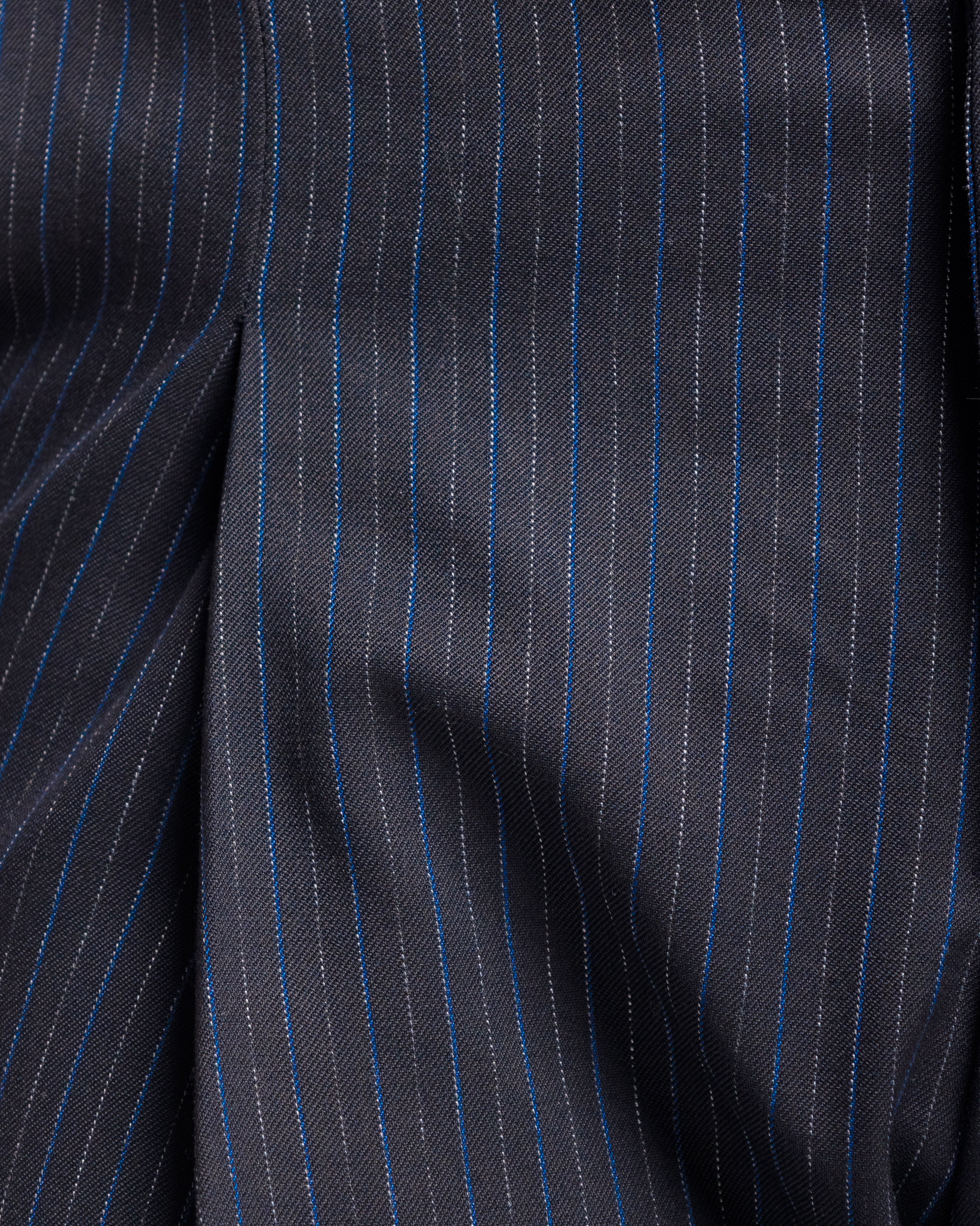 Pantaloni Wide Fit -  Ma1031 Gessato Blu