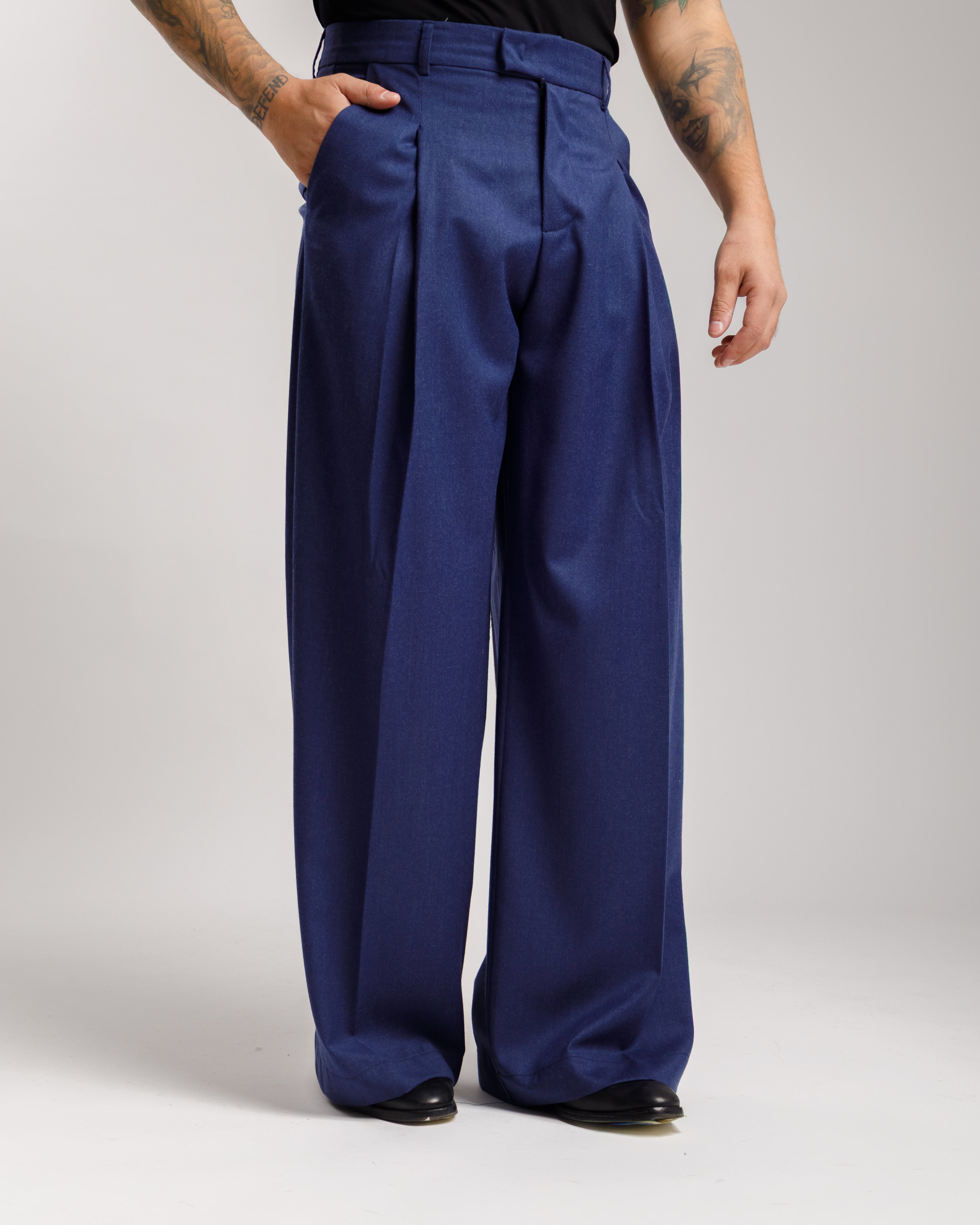 Pantaloni Wide Fit premium -  Ma1037 Blu