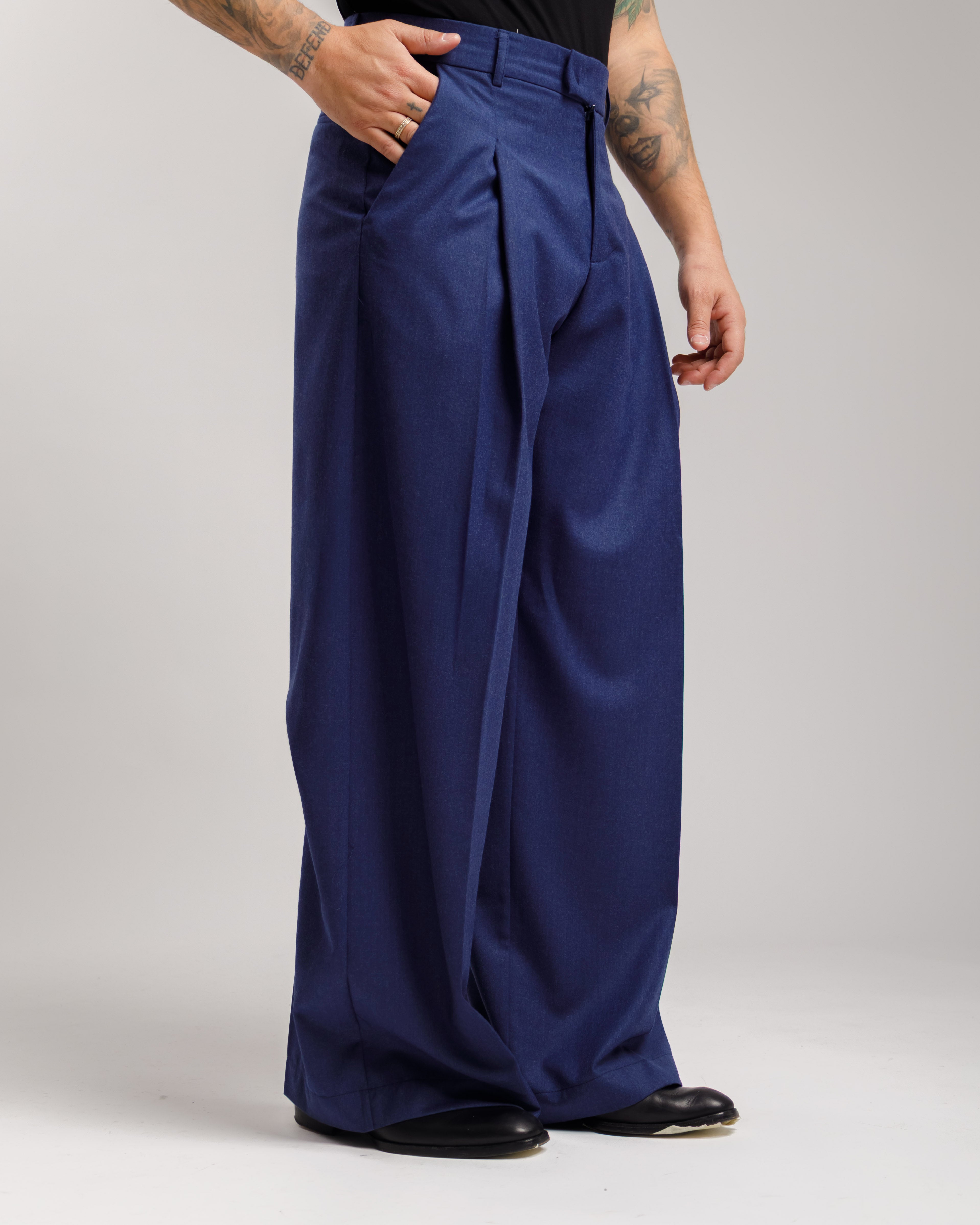 Pantaloni Wide Fit premium -  Ma1037 Blu
