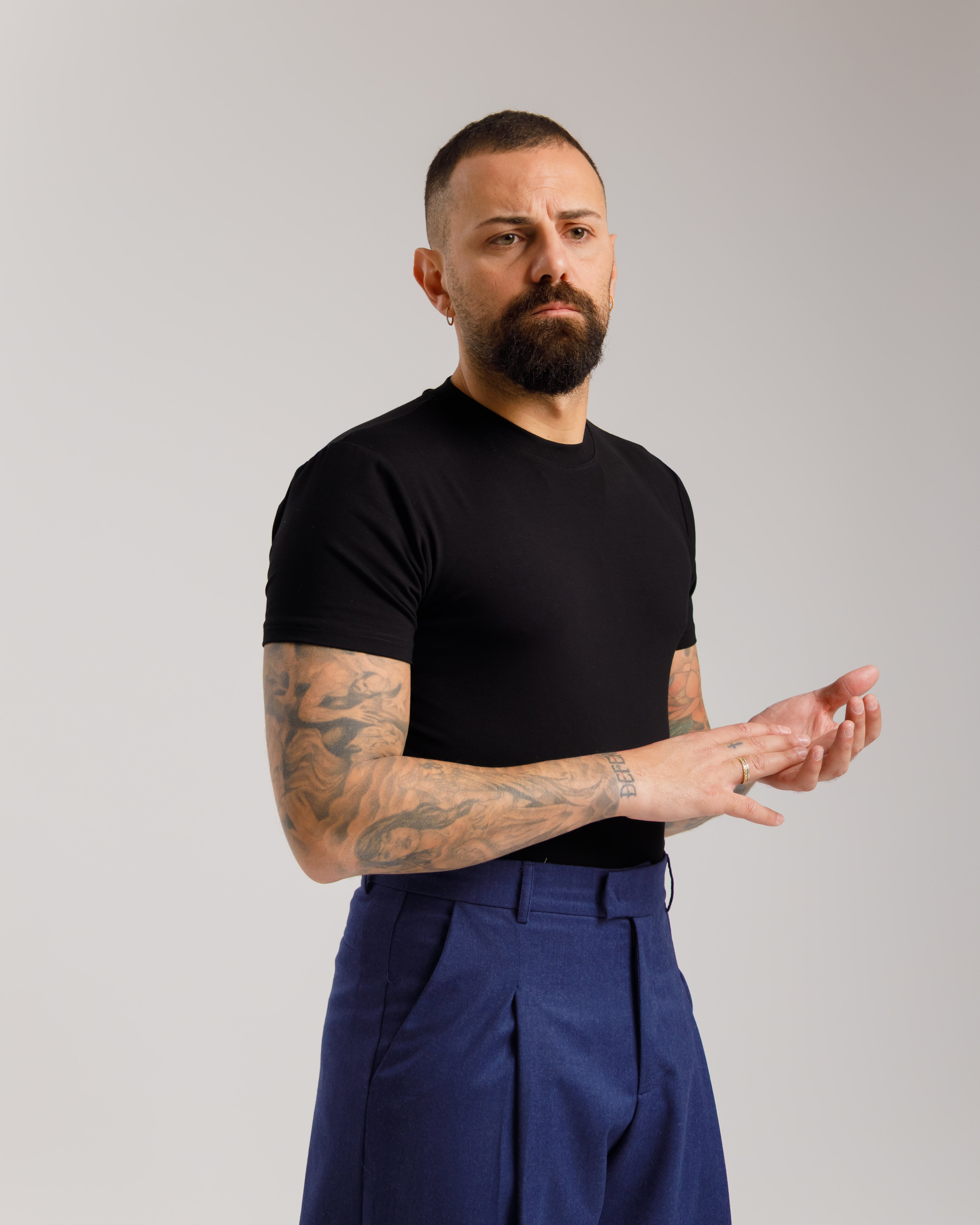 T-Shirt In Viscosa  - Ma1062 Nera