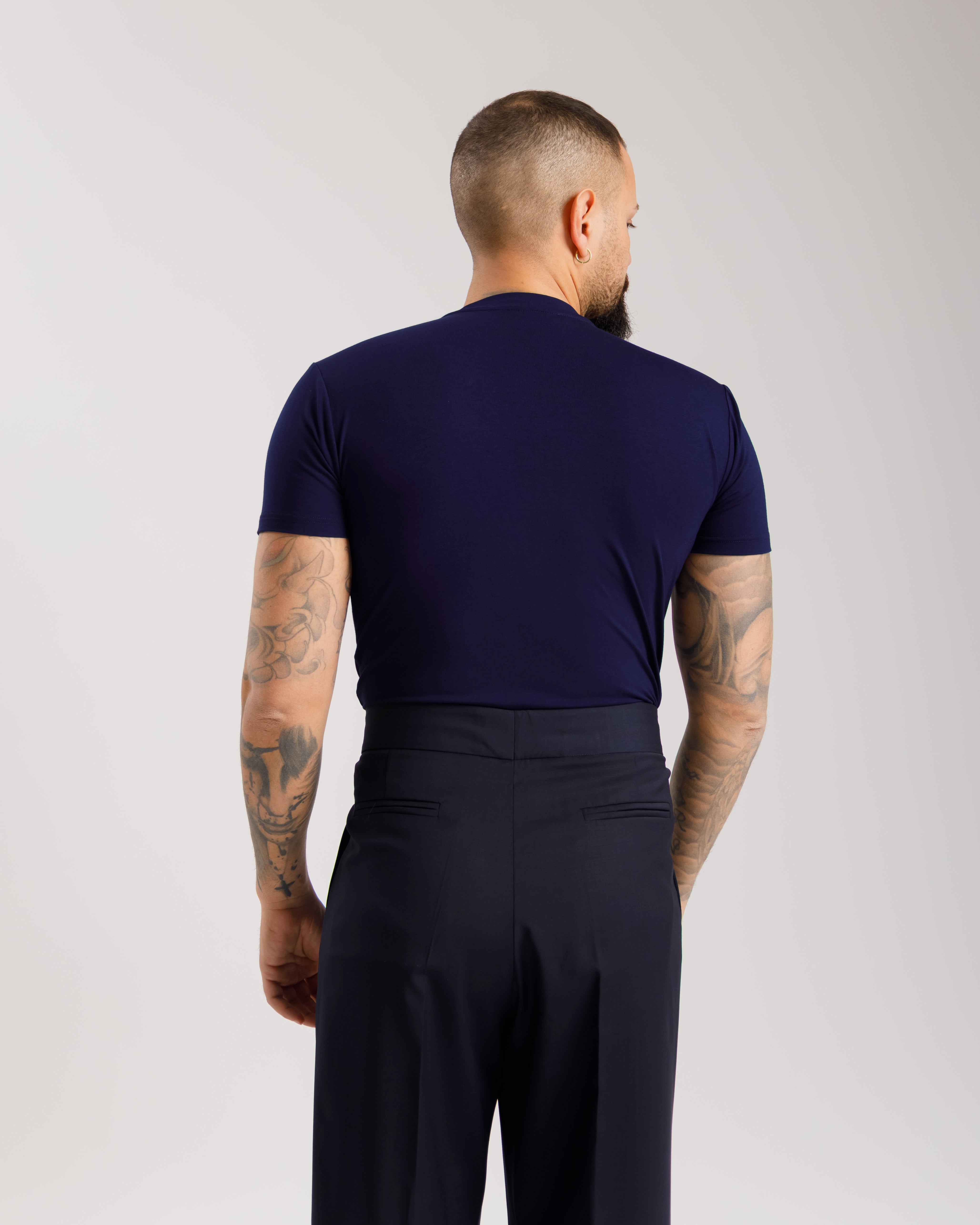 T-Shirt In Viscosa  - Ma1062 Blu