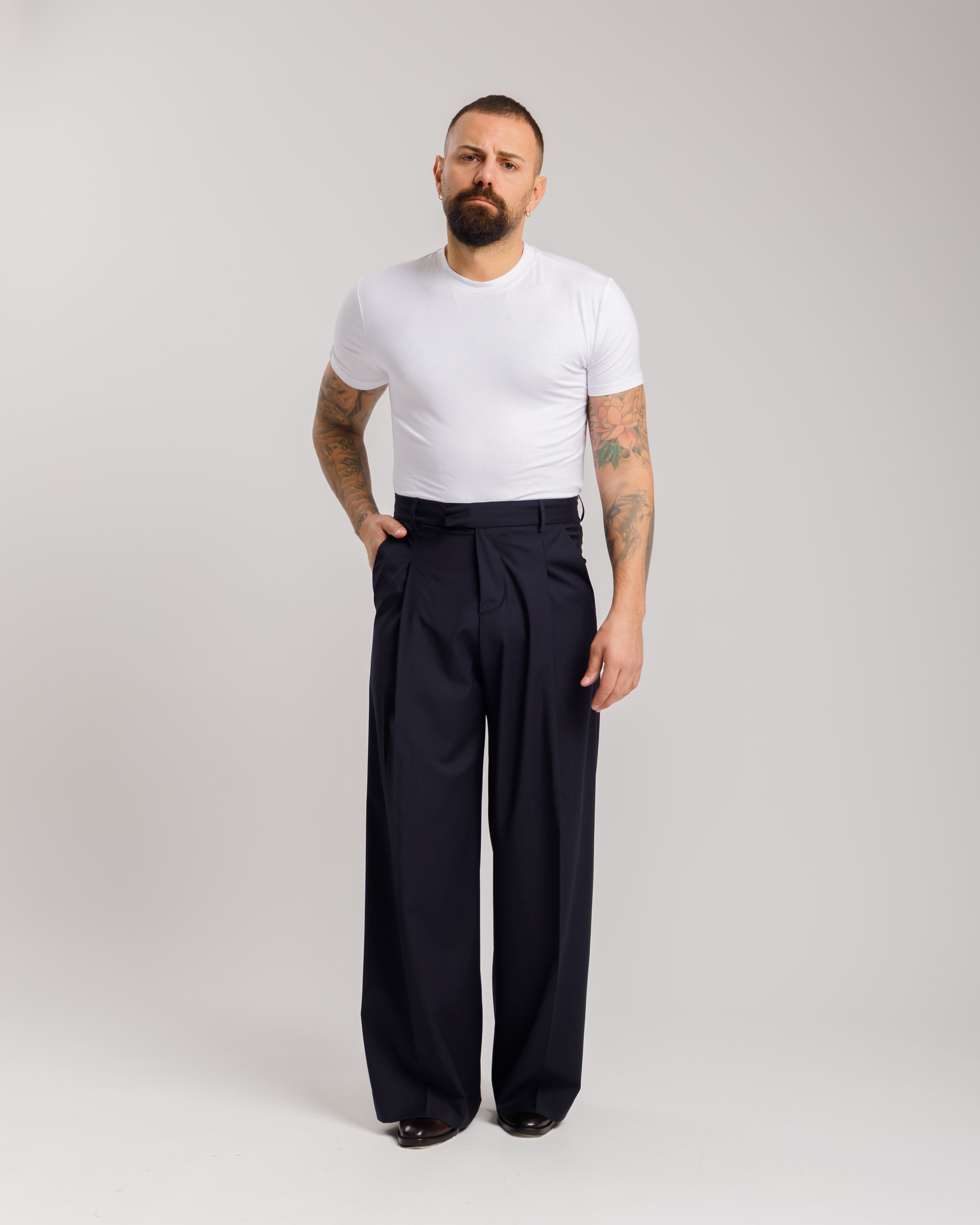 Pantaloni Wide Fit -  Ma1031 Blu